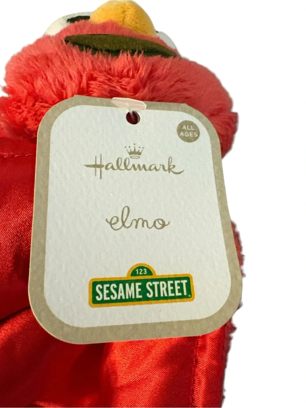 Hallmark Sesame Street Elmo Baby Lovey Blanket Plush Satin Red New